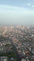 Bangkok ville horizon à le coucher du soleil. video