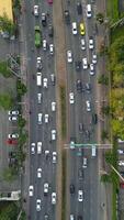 Traffic jam on a highway in Bangkok city. video