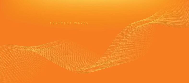 resumen naranja degradado antecedentes con olas vector