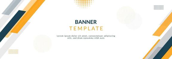 Modern banner template. Abstract vector illustration of business webinar horizontal banner template design.