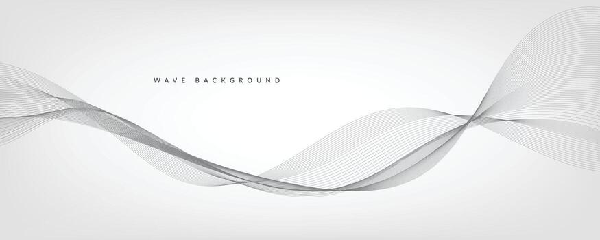 White gradient background with waves. EPS10 vector