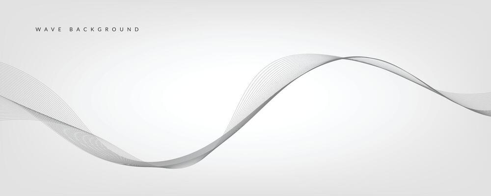 White gradient background with waves. EPS10
