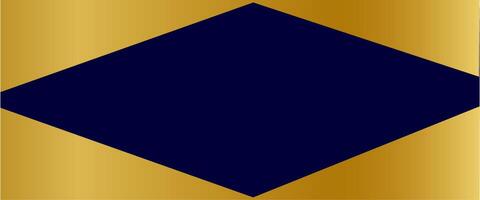 Abstract elegant dark blue background with golden shape vector