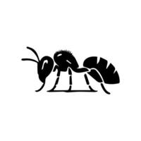 Silhouettes of ants. Free vector