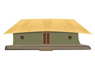 Indian village house front view vector illustration