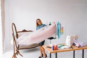 Fashion designer in her studio photo