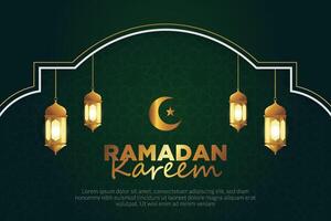 Vector elegant luxurious ramadan, eid al-fitr, islamic background decorative greeting card