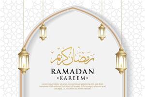 vector elegante lujoso ramadán, eid al fitr, islámico antecedentes decorativo saludo tarjeta