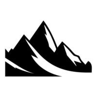 montaña contorno imágenes vector ilustración y logo.