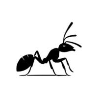 Silhouettes of ants. Free vector