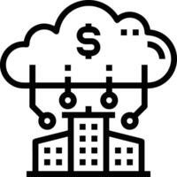 Cloud icon symbol vector image. Illustration of the hosting storage design image