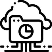 Cloud icon symbol vector image. Illustration of the hosting storage design image