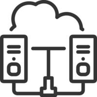 Cloud icon symbol vector image. Illustration of the hosting storage design image