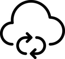 Cloud icon symbol vector image. Illustration of the hosting storage design image