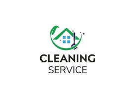 Cleaning service logo design idea. vector