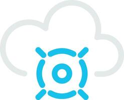 Cloud icon symbol vector image. Illustration of the hosting storage design image