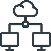 Cloud icon symbol vector image. Illustration of the hosting storage design image