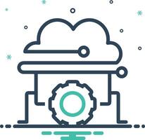 Cloud icon symbol vector image. Illustration of the hosting storage design image