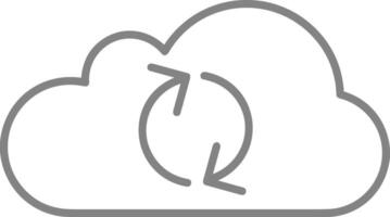 Cloud icon symbol vector image. Illustration of the hosting storage design image