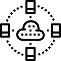 Cloud icon symbol vector image. Illustration of the hosting storage design image