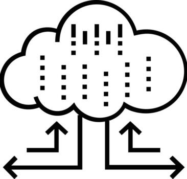 Cloud icon symbol vector image. Illustration of the hosting storage design image