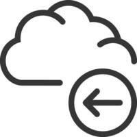 Cloud icon symbol vector image. Illustration of the hosting storage design image