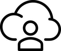 Cloud icon symbol vector image. Illustration of the hosting storage design image