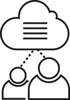 Cloud icon symbol vector image. Illustration of the hosting storage design image