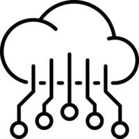 Cloud icon symbol vector image. Illustration of the hosting storage design image