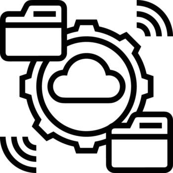 Cloud icon symbol vector image. Illustration of the hosting storage design image