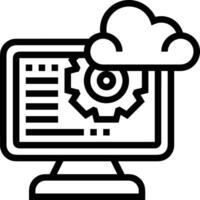 Cloud icon symbol vector image. Illustration of the hosting storage design image