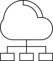 Cloud icon symbol vector image. Illustration of the hosting storage design image