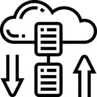 Cloud icon symbol vector image. Illustration of the hosting storage design image