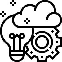 Cloud icon symbol vector image. Illustration of the hosting storage design image