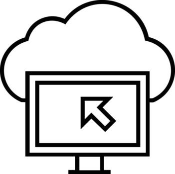 Cloud icon symbol vector image. Illustration of the hosting storage design image