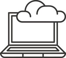 Cloud icon symbol vector image. Illustration of the hosting storage design image