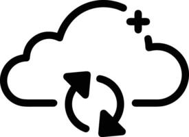 Cloud icon symbol vector image. Illustration of the hosting storage design image