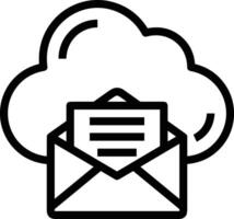 Cloud icon symbol vector image. Illustration of the hosting storage design image