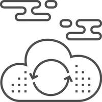 Cloud icon symbol vector image. Illustration of the hosting storage design image