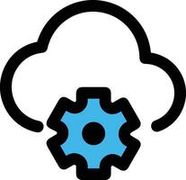 Cloud icon symbol vector image. Illustration of the hosting storage design image