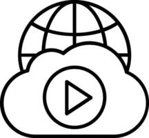 Cloud icon symbol vector image. Illustration of the hosting storage design image