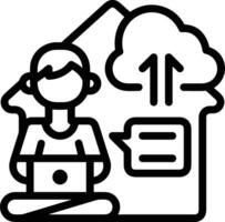 Cloud icon symbol vector image. Illustration of the hosting storage design image