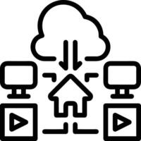 Cloud icon symbol vector image. Illustration of the hosting storage design image