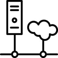 Cloud icon symbol vector image. Illustration of the hosting storage design image