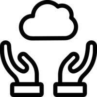 Cloud icon symbol vector image. Illustration of the hosting storage design image