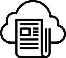nube icono símbolo vector imagen. ilustración de el hospedaje almacenamiento diseño imagen