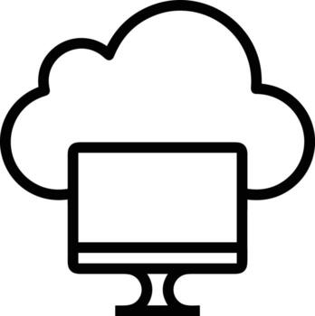 Cloud icon symbol vector image. Illustration of the hosting storage design image