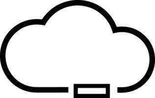 Cloud icon symbol vector image. Illustration of the hosting storage design image