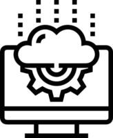 Cloud icon symbol vector image. Illustration of the hosting storage design image