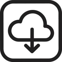 Cloud icon symbol vector image. Illustration of the hosting storage design image